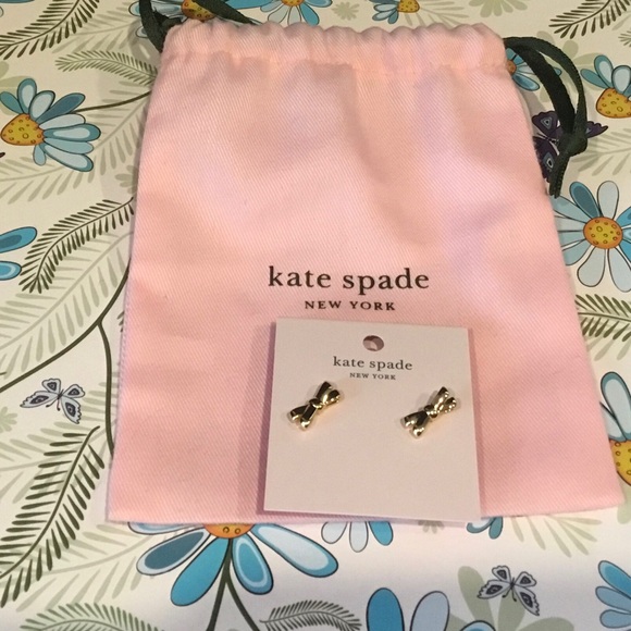Kate spade New York Double Bow Earrings Studs Gold tone - Picture 3 of 4